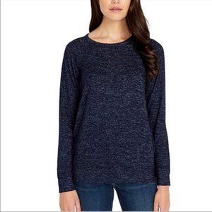 Buffalo David Bitton Heather Blue Long Sleeve Tee